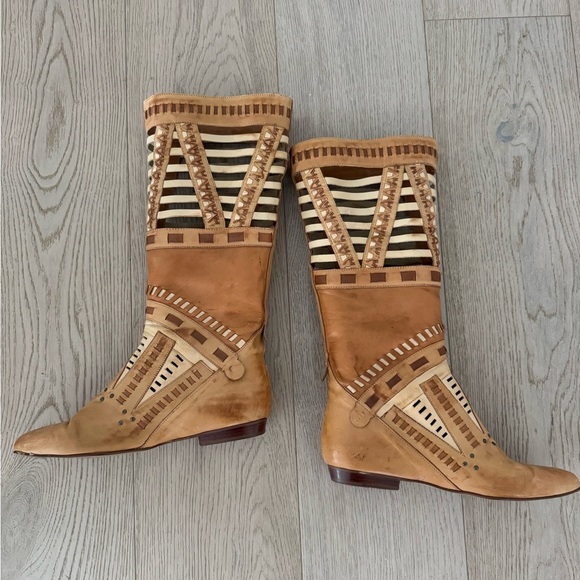 Vintage LJ Simone Montery leather boots size 10 - Picture 4 of 12